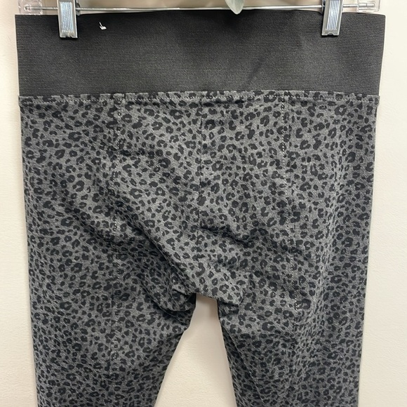 Loft Leopard Animal Print Ponte Mid Rise Leggings Wide Elastic Waistband S - Picture 5 of 13